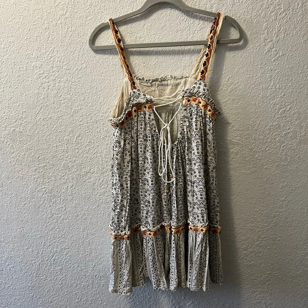 Free People Boarderline Tank Floral Mini Dress